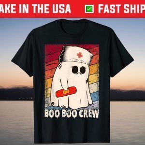 Boo Boo Crew Registered Nurse Vintage Ghost Halloween T-Shirt