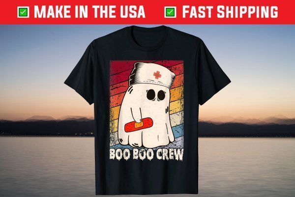 Boo Boo Crew Registered Nurse Vintage Ghost Halloween T-Shirt