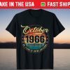 Born In October 1966 55th Birthday 55 Years Old Gift T-Shirt