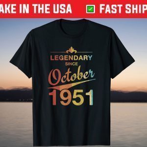 Born in October 1951 70th Birthday 70 Year Old T-Shirt