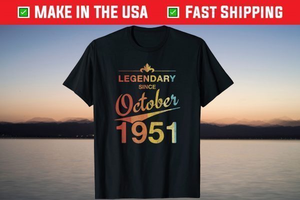 Born in October 1951 70th Birthday 70 Year Old T-Shirt