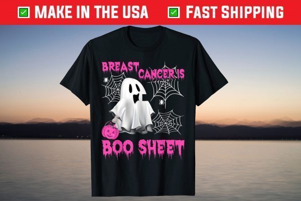 Breast Cancer Is Boo Sheet Pink Ribbon Halloween Costume Day T-Shirt