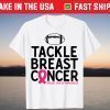 Breast Cancer Warrior Football Ribbon Tackle Breast Cancer T-Shirt