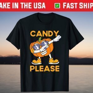 Candy Please Halloween Dabbing Pumpkin T-Shirt