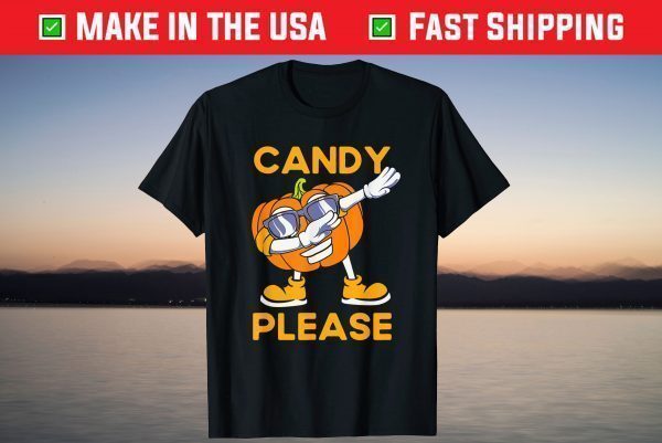 Candy Please Halloween Dabbing Pumpkin T-Shirt