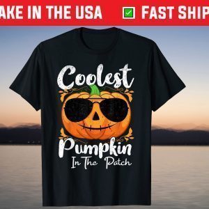 Coolest Pumpkin In The Patch Pumpkin October Halloween T-Shirt