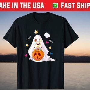 Dog Ghost Funny Halloween Boo Pumpkin T-Shirt