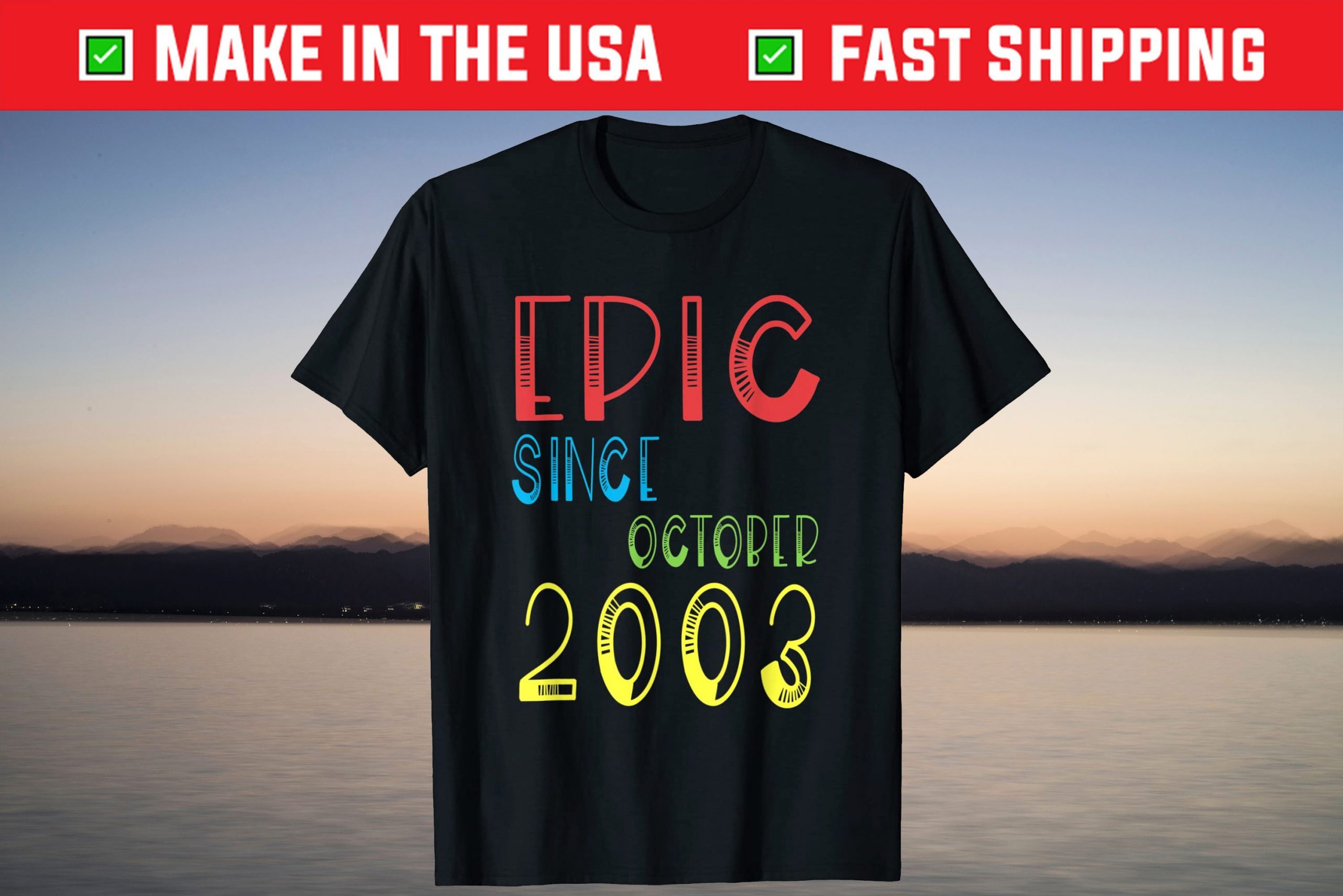 Epic Since October 2003 Birthday 18 Years Old T-Shirt Epic Since October 2003 Birthday 18 Years Old T-Shirt