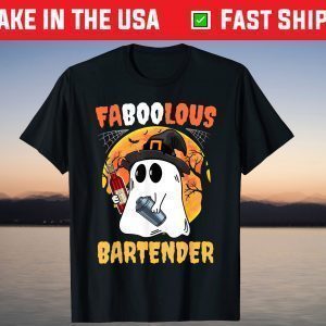 Faboolous Bartender Halloween Costume Boo Boo Crew T-Shirt