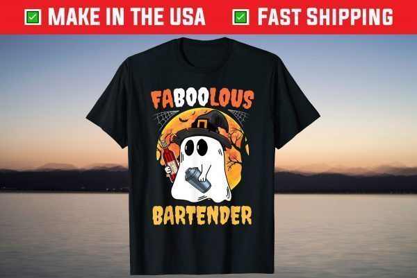 Faboolous Bartender Halloween Costume Boo Boo Crew T-Shirt