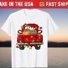 Fall Leopard Pumpkin Truck Autumn Thanksgiving T-Shirt