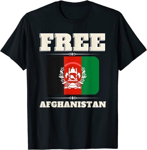 Free Afghanistan Flag Afghan Country Map Outline Afghanistan Us 2021 Shirt