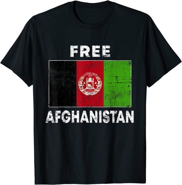 Free Afghanistan Flag Afghan Vintage Afghanistan T-Shirt