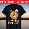 Funny Halloween Shirt For Boys Kids Dabbing Skeleton Pumpkin Shirt