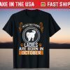 Great Pyrenees Dog Lady Born in October Birthday Tee Shirt