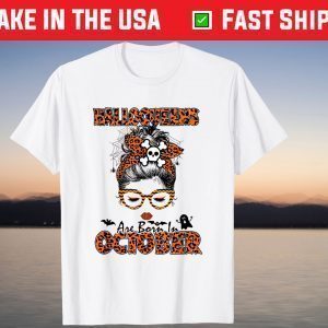 Halloqueen Are Born In October Birthday 2021 T-Shirt