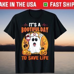 Halloween Costume It's Bootiful Day To Save Life Spooky T-Shirt