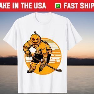 Halloween Ice Hockey Player - For Goalie Pumpkin T-Shirt