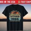 Happy 35th Birthday Decoration Awesome Since October 1986 Shirt