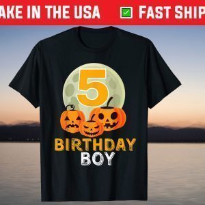 Happy 5th Birthday Boy Halloween T-Shirt