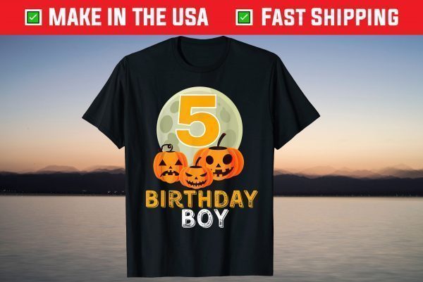 Happy 5th Birthday Boy Halloween T-Shirt