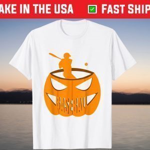 Happy Baseball Halloween Pumpkin Costume Who Love Sport T-Shirt