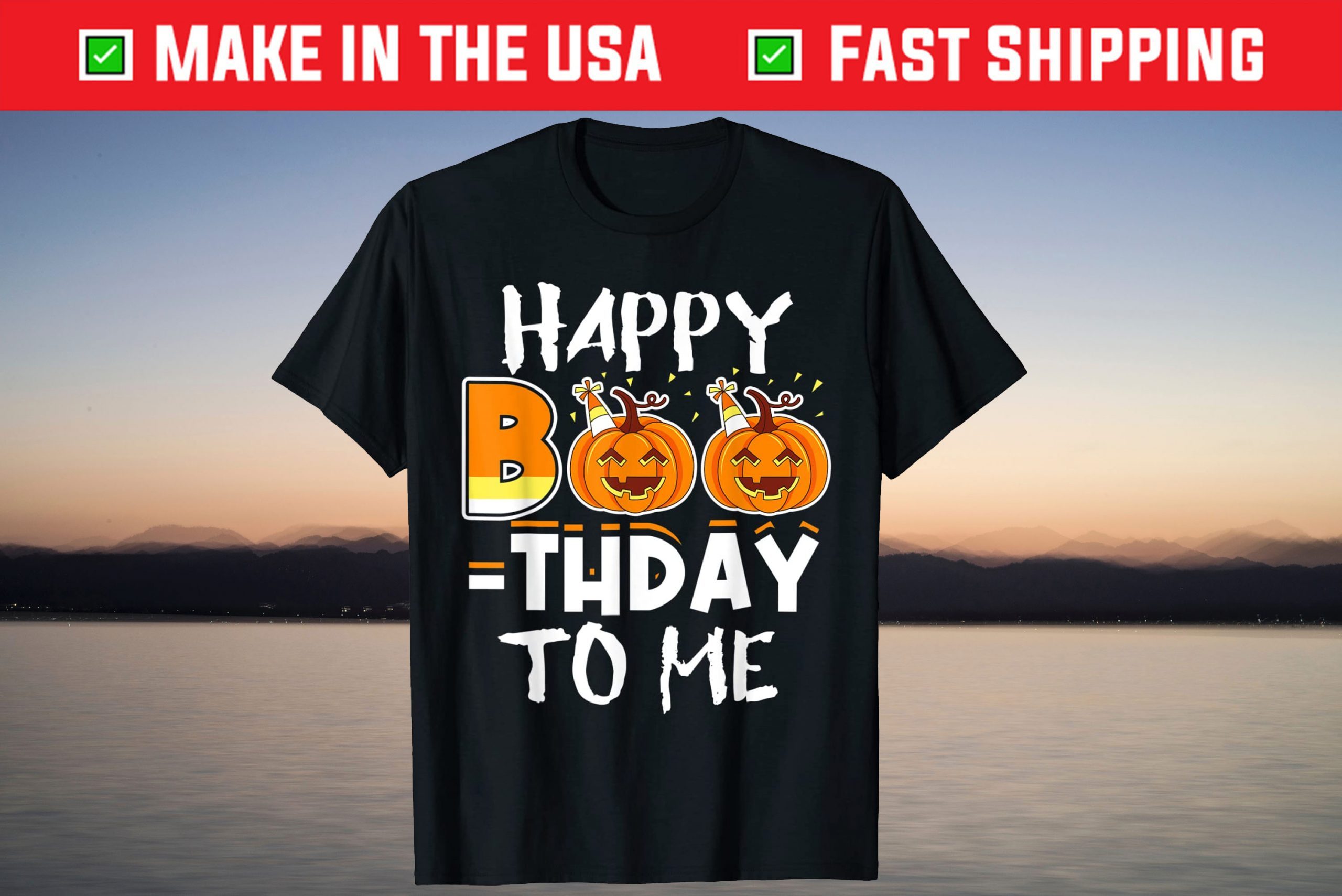 Happy Boo-thday To Me Halloween Pumpkin Birthday T-Shirt