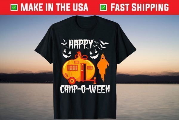 Happy Camp-O-Ween Ghost Camping Camper Halloween T-Shirt