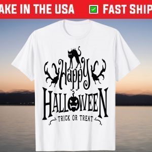 Happy Halloween Trick Or Treat Party Lazy Halloween Costume Shirt