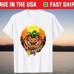 Happy Halloween pumpkin scary face T-Shirt