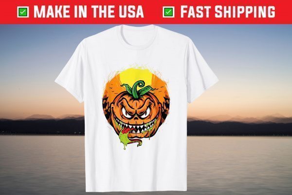 Happy Halloween pumpkin scary face T-Shirt