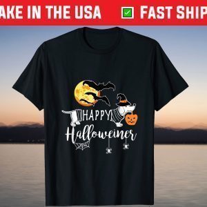 Happy Halloweiner Dachshund Halloween Dog T-Shirt