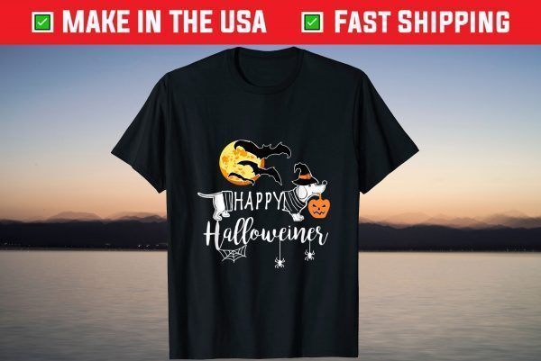 Happy Halloweiner Dachshund Halloween Dog T-Shirt