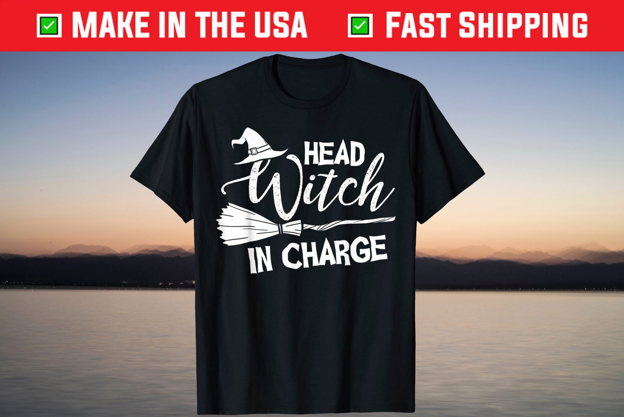 Head Witch In Charge Happy Halloween T-Shirt