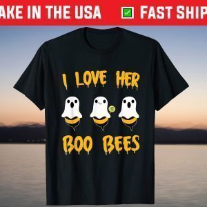 I Love Her Boo Bees Crew Ghost Pumpkin Halloween 2021 Shirt