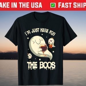 I'm Just Here For The Boos Ghost Halloween Vibes T-Shirt