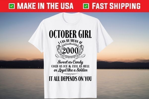 Im October Girl 2000 Birthday Born In October 2000 T-Shirt