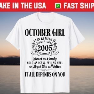 Im October Girl 2005 Birthday Born In October 2005 T-Shirt