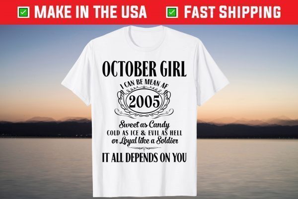 Im October Girl 2005 Birthday Born In October 2005 T-Shirt