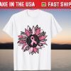 In October We Wear Pink_Sunflower Breast Cancer Awareness T-Shirt