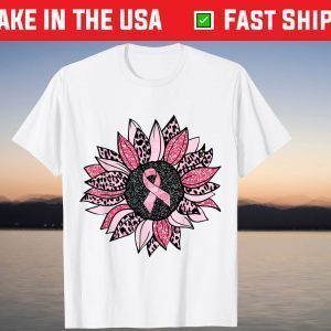 In October We Wear Pink_Sunflower Breast Cancer Awareness T-Shirt