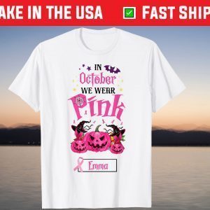 In October We wear Pink Halloween T-Shirt