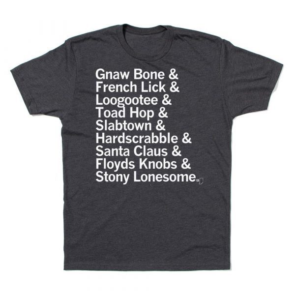 Indiana Town Names Tee Shirt