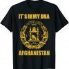It's In My DNA Afghanistan Proud Afghani Retro Vintage Flag Tee Shirt
