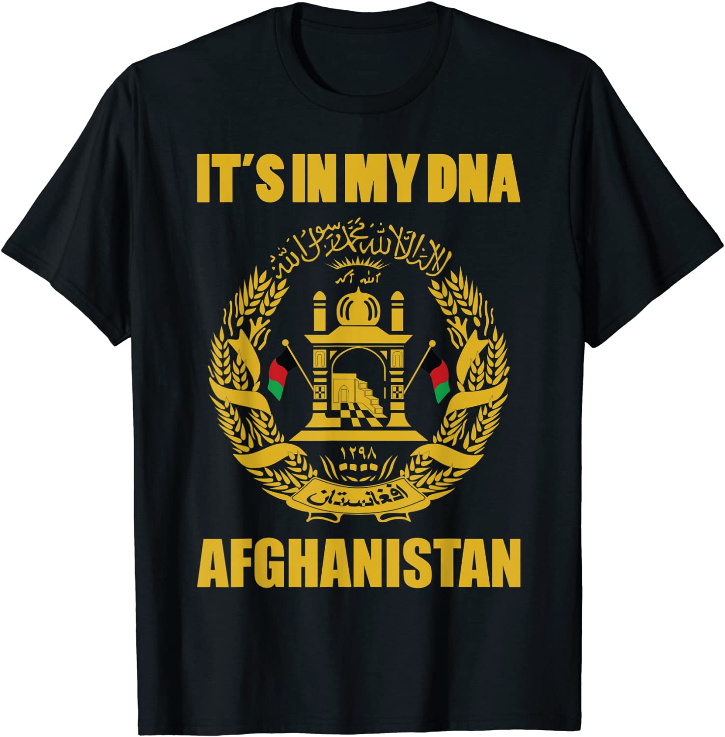 It's In My DNA Afghanistan Proud Afghani Retro Vintage Flag Tee Shirt