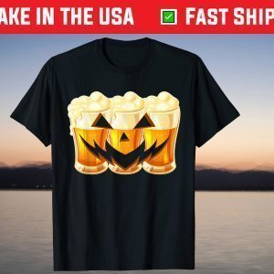 Jack O'Lantern Pumpkin Beer Mug Drinker Halloween Costume T-Shirt