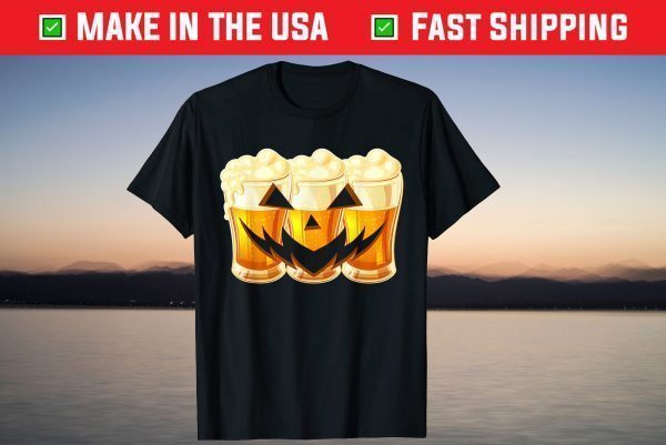 Jack O'Lantern Pumpkin Beer Mug Drinker Halloween Costume T-Shirt