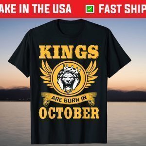 Kings Are Born In October Birthday Classic Shirt