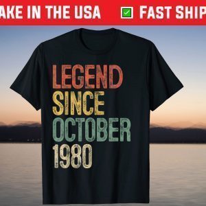 Legend Since October 1980 41th Birthday 41 Years Old Classic T-Shirt