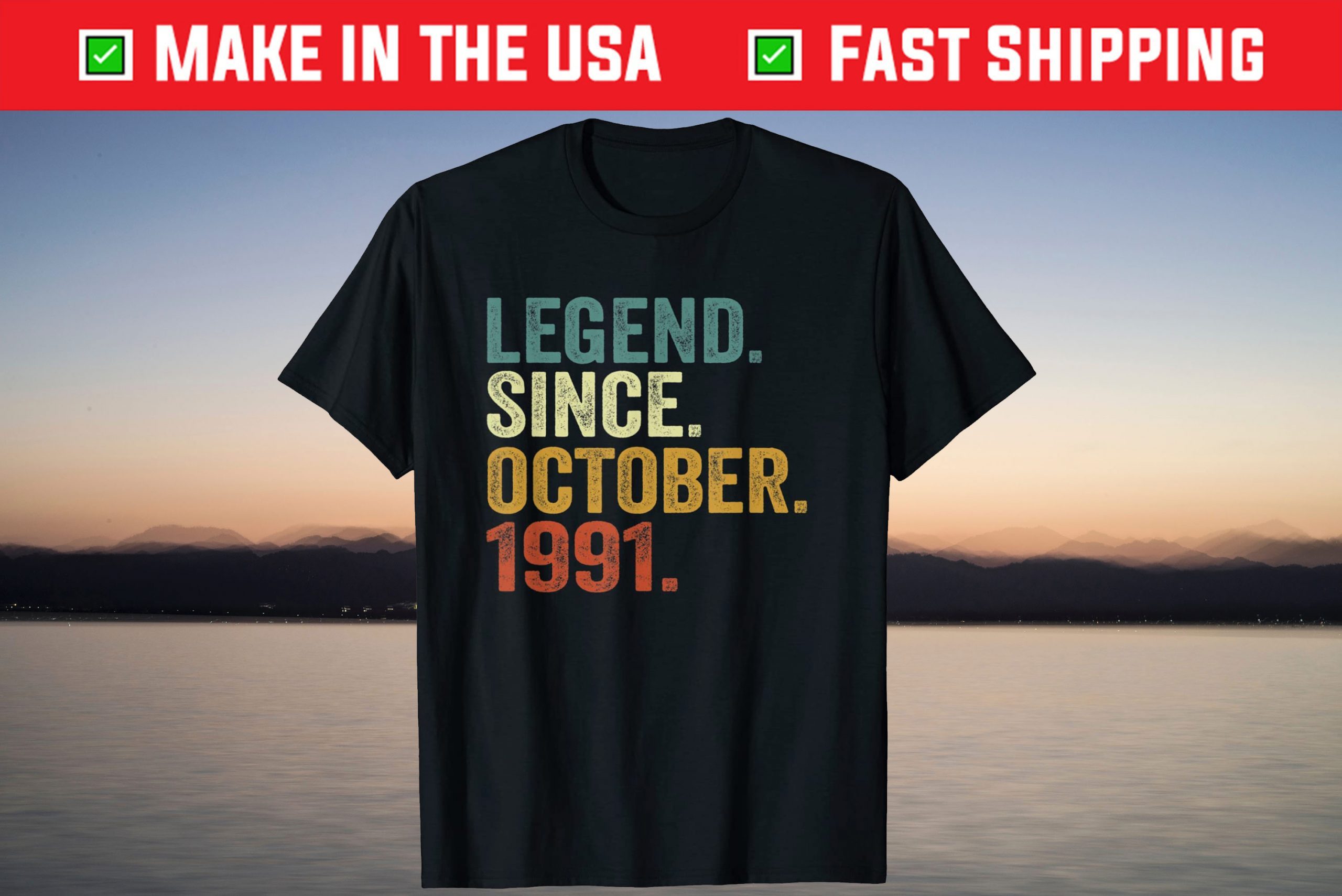 Legend Since October 1991 30th Birthday T-Shirt